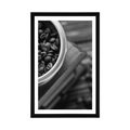 POSTER WITH MOUNT VINTAGE COFFEE GRINDER IN BLACK AND WHITE - BLACK AND WHITE - POSTERS