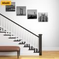 CANVAS PRINT SET CITIES IN BLACK AND WHITE - SET OF PICTURES - PICTURES