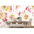 SELF ADHESIVE WALL MURAL PASTEL DAHLIA FLOWERS - SELF-ADHESIVE WALLPAPERS - WALLPAPERS