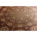 CANVAS PRINT DECORATIVE MANDALA WITH LACE IN BURGUNDY COLOR - PICTURES FENG SHUI - PICTURES