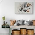 CANVAS PRINT MINIMALISTIC SPRIG OF LEAVES - PICTURES OF TREES AND LEAVES - PICTURES