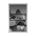 POSTER DAZZLING PANORAMA OF PARIS IN BLACK AND WHITE - BLACK AND WHITE - POSTERS