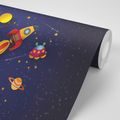 PAPIER PEINT HOURRA POUR L'ESPACE - PAPIER PEINT POUR ENFANTS - PAPIER PEINT