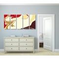 5-PIECE CANVAS PRINT ABSTRACT PATTERN OF INDIVIDUAL MATERIALS - ABSTRACT PICTURES{% if product.category.pathNames[0] != product.category.name %} - PICTURES{% endif %}