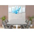 5-PIECE CANVAS PRINT BLUE INK IN THE WATER - ABSTRACT PICTURES{% if product.category.pathNames[0] != product.category.name %} - PICTURES{% endif %}