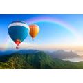 FOTOTAPETE ABENTEUER IN LUFTBALLONS - TAPETEN MIT NATURMOTIVEN - TAPETEN