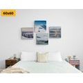 CANVAS PRINT SET SNOWY MOUNTAINS - SET OF PICTURES - PICTURES