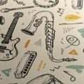 WANDBILD MUSIKINSTRUMENTE IN HARMONIE - MUSIKBILDER - BILDER