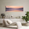 TABLEAU SUR TOILE – AUBE PAISIBLE SUR L’EAU - TABLEAUX DU LAC - TABLEAUX