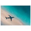 WANDBILD STRAND UND FLUGZEUGSCHATTEN - BILDER MEER UND STRAND - BILDER