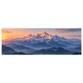 OBRAZ ALPSKÉ PANORAMA PŘI VÝCHODU SLUNCE - PICTURES MOUNTAINS - PICTURES