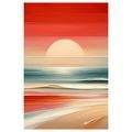SLIKA PEŠČENE PLAŽE S TOPLO SVETLOBO - SLIKE MORJE IN PLAŽA - SLIKE