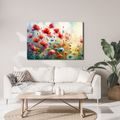 WANDBILD ROTE MOHNBLUMEN UND BLAUE KORNBLUMEN - WANDBILDER FELDER UND WIESEN - BILDER