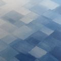 TABLEAU EN 5 PARTIES – ABSTRACTION BLEUE EN APLATS - IMAGES FORMES ABSTRAITES - TABLEAUX