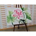 CANVAS PRINT WATERCOLOR LOTUS FLOWER - PICTURES FLOWERS - PICTURES