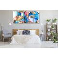 5-PIECE CANVAS PRINT ABSTRACT DRAWING OF SHAPES - ABSTRACT PICTURES - PICTURES