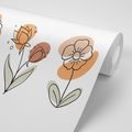 TAPETE MINIMALISTISCHE BLUMEN - TAPETEN MIT BLUMENMOTIVEN - TAPETEN