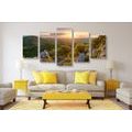 5-PIECE CANVAS PRINT NATURE BATHED IN THE SUN - PICTURES OF NATURE AND LANDSCAPE - PICTURES