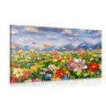 CANVAS PRINT OIL PAINTING WILD FLOWERS - PICTURES FLOWERS - PICTURES