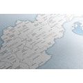 CANVAS PRINT MAP OF SLOVAKIA - PICTURES OF MAPS - PICTURES