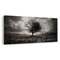 QUADRO SU TELA – ALBERO DELLA VITA IN PAESAGGIO OSCURO - QUADRI HALLOWEEN E HORROR - STAMPE E QUADRI