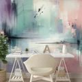 SELBSTKLEBENDE TAPETE PASTELLFARBENE ABSTRAKTE PINSELSTRICHE - ABSTRAKTE TAPETEN - TAPETEN
