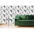 SELF ADHESIVE WALLPAPER MAGICAL LEAVES IN BLACK AND WHITE - SELF-ADHESIVE WALLPAPERS - WALLPAPERS