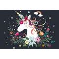 CARTA DA PARATI – UNICORNO CARINO - CARTA DA PARATI BAMBINI - CARTA DA PARATI