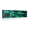 CANVAS PRINT FRESH TROPICAL LEAVES - PICTURES OF NATURE AND LANDSCAPE - PICTURES