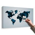 OBRAZ NA KORKU MAPA SVĚTA V DESIGNU VEKTOROVÉ GRAFIKY - OBRAZY NA KORKU - OBRAZY