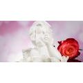 CANVAS PRINT ANGEL WITH A ROSE - PICTURES OF ANGELS - PICTURES