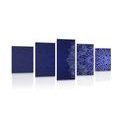 5-PIECE CANVAS PRINT DARK BLUE ORNAMENT - PICTURES FENG SHUI{% if product.category.pathNames[0] != product.category.name %} - PICTURES{% endif %}