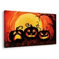 WANDBILD KÜRBIS IM SCHEIN DES VOLLMONDS - HALLOWEEN- UND HORROR-BILDER - BILDER