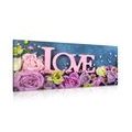 CANVAS PRINT WITH THE INSCRIPTION LOVE - PICTURES WITH INSCRIPTIONS AND QUOTES - PICTURES