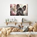 OBRAZ ROZTOMILÝ BULDOČEK MEZI KVĚTY - OBRAZY PSI - OBRAZY