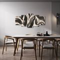 TABLEAU EN 5 PARTIES – COUPS DE PINCEAU ABSTRAITS - IMAGES FORMES ABSTRAITES - TABLEAUX