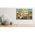 CANVAS PRINT MACHINES ON A CONSTRUCTION SITE - CHILDRENS PICTURES - PICTURES