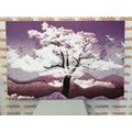 WANDBILD MIT WOLKEN BEDECKTER BAUM - BILDER VON NATUR UND LANDSCHAFT - BILDER