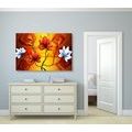 CANVAS PRINT FLOWERS IN ETHNIC STYLE - ABSTRACT PICTURES - PICTURES