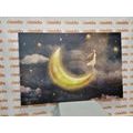 CANVAS PRINT GIRL ON THE MOON - PICTURES OF PEOPLE - PICTURES