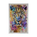 POSTER LEOPARD CU IMITAȚIA PICTURII - LEI ȘI TIGRI - POSTERE