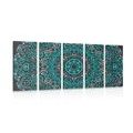 5-PIECE CANVAS PRINT MANDALA OF LOVE - PICTURES FENG SHUI - PICTURES