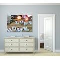 CANVAS PRINT HARMONIOUS HOME - PICTURES WITH INSCRIPTIONS AND QUOTES - PICTURES