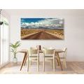 CANVAS PRINT ROAD IN THE DESERT - PICTURES OF NATURE AND LANDSCAPE - PICTURES