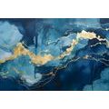 CANVAS PRINT BLUE MARBLE - MARBLE PICTURES - PICTURES