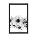 AFFICHE FLEURS DE CERISIER EN NOIR ET BLANC - NOIR ET BLANC - AFFICHES