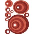 DECORATIVE WALL STICKERS RED CIRCLES - STICKERS