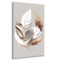 CANVAS PRINT COPPER LEAVES WITH A TOUCH OF MINIMALISM - PICTURES - 🔥 TOTAL SALE 🔥