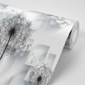 WALLPAPER DANDELION IN MODERN DESIGN - BLACK AND WHITE WALLPAPERS - WALLPAPERS