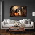 QUADRO SU TELA – GATTO DI HALLOWEEN CON ZUCCA - QUADRI HALLOWEEN E HORROR - STAMPE E QUADRI